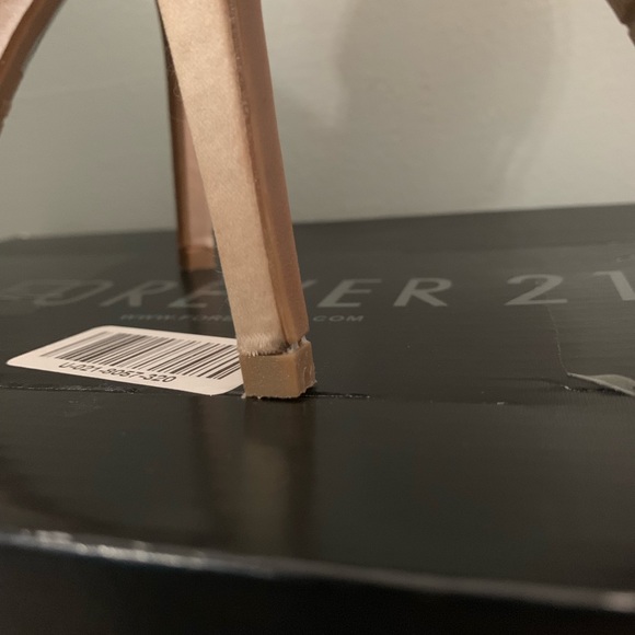 Champagne Ankle Strap Heels - Picture 3 of 5